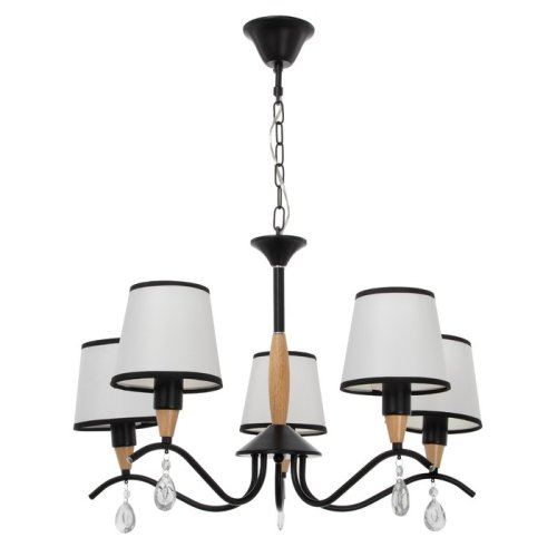 Люстра потолочная пятирожковая на цепочке "Брюссель" 220В Е14 Черный фото Люстра потолочная пятирожковая на цепочке "Брюссель" 220В Е14 Черный картинка